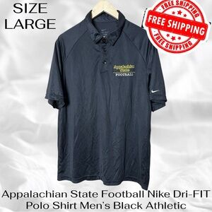 Appalachian State Football ASU Nike Dri-FIT Polo Shirt Men’s Large Athletic APP